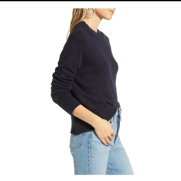 NWOT Treasure & Bond Distressed Crew Neck Sweater - Picture 2 of 5